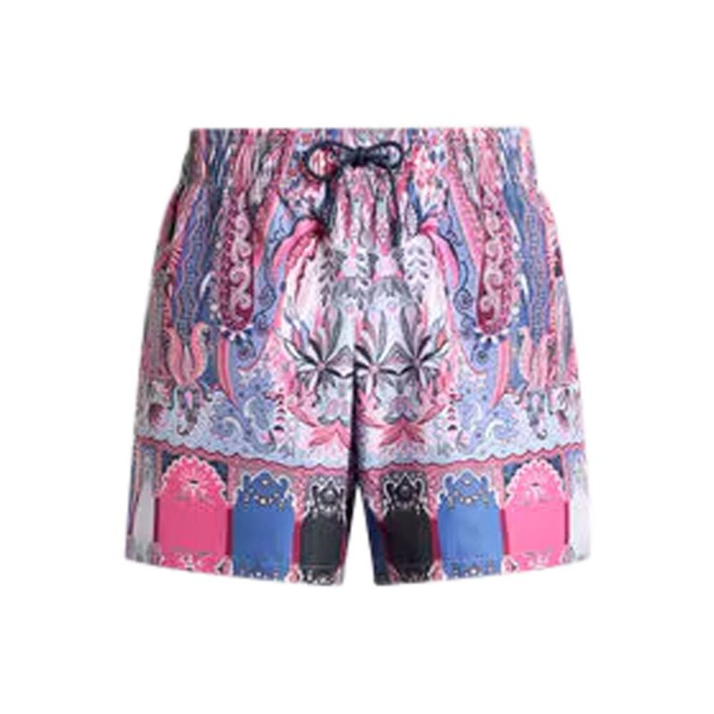 Etro Men Swimsuit With Placed Floral Paisley Print